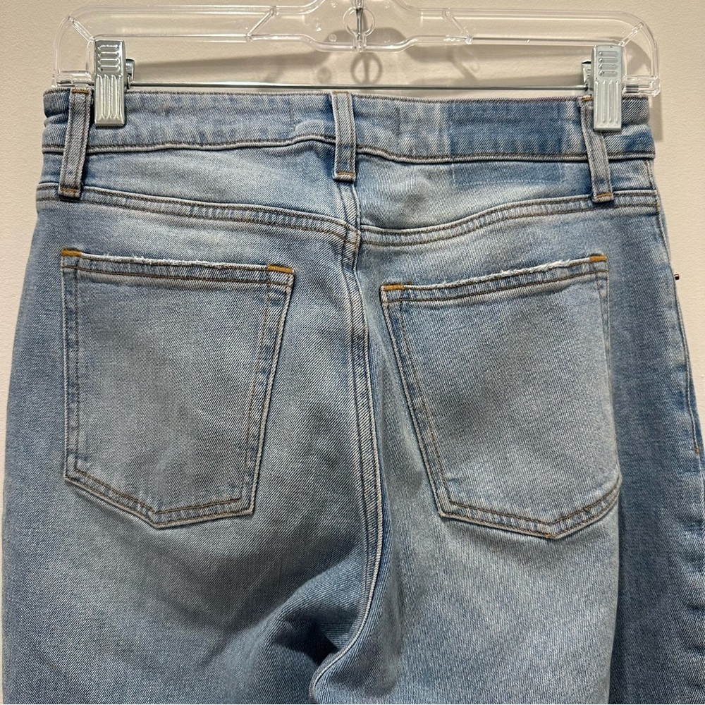 Abercrombie & Fitch The Mom High Rise Blue Holes High Rise Casual Comfy Size 27 - Picture 7 of 11